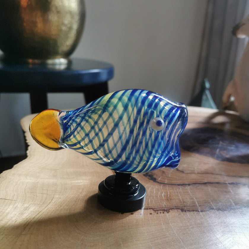 Coastal Fish Table Decor Glass- TE-2