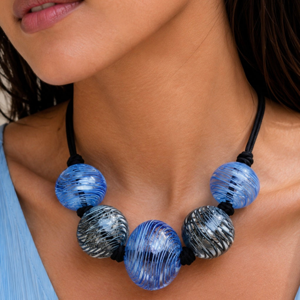 Earth Blue Spirit Echo- Necklace