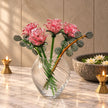 Rosalina Lisianthus- Handblown Glass Flower-Full Bouquet