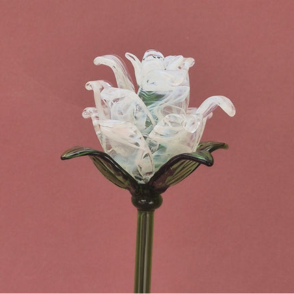 Pearl Lisianthus- Handblown Glass Flower