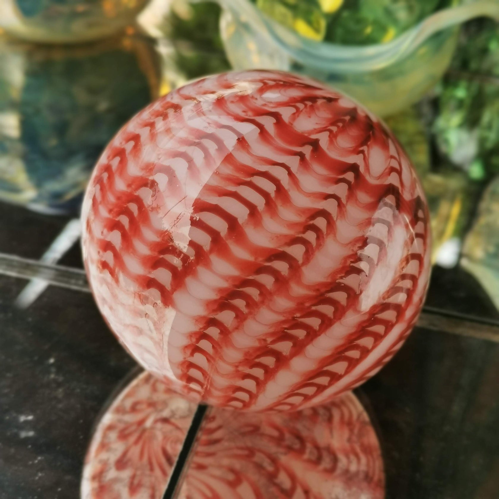 Art Glass Hand Blown Sphere thumbnail 4