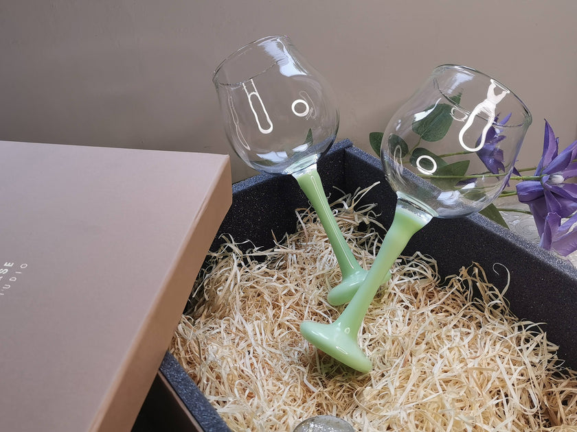 Paris  Green 2 pc Glass pack