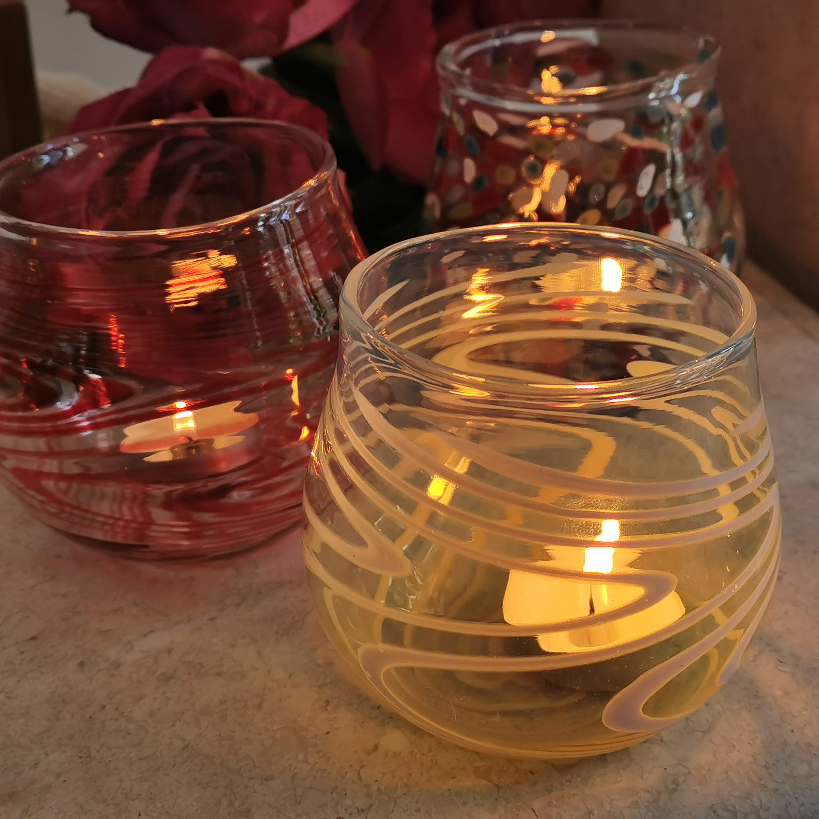 Handblown Glass VETRA Votive Tea Light