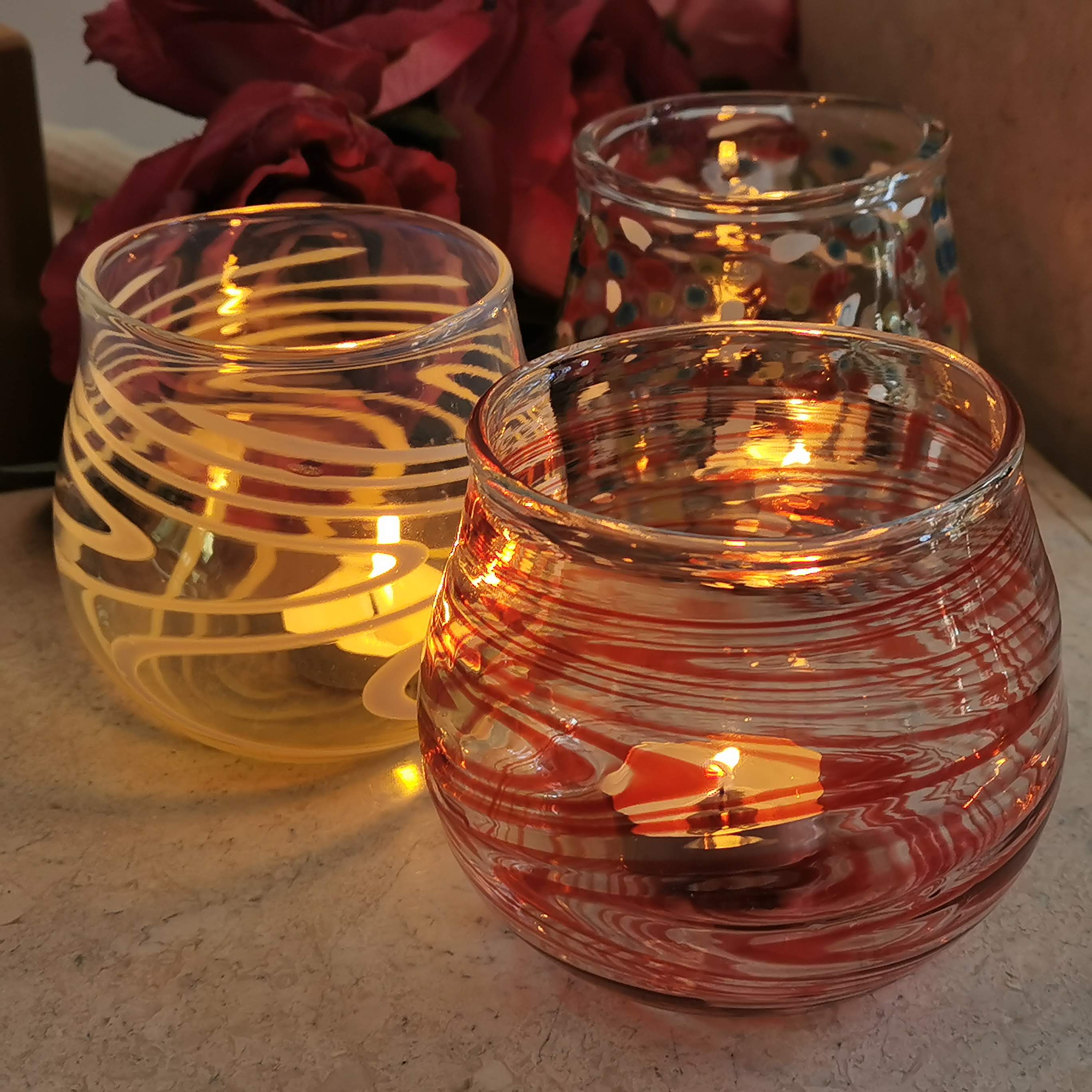 Handblown Glass VETRA Votive Tea Light