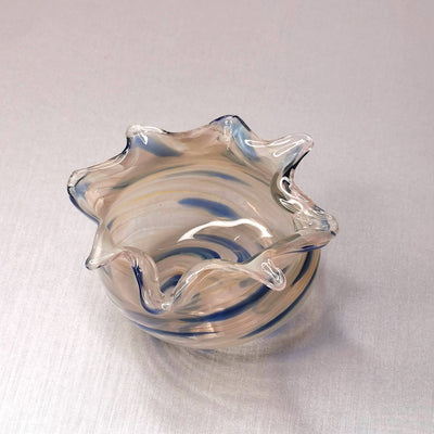 Art Glass Sun Mist Pattern Vase Bowl