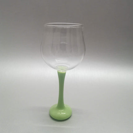 Paris  Green Wine Glass