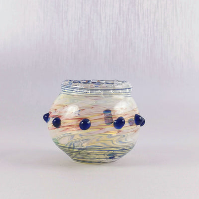 Jeweled Moroccon  Art Glass  Bowl /Vase