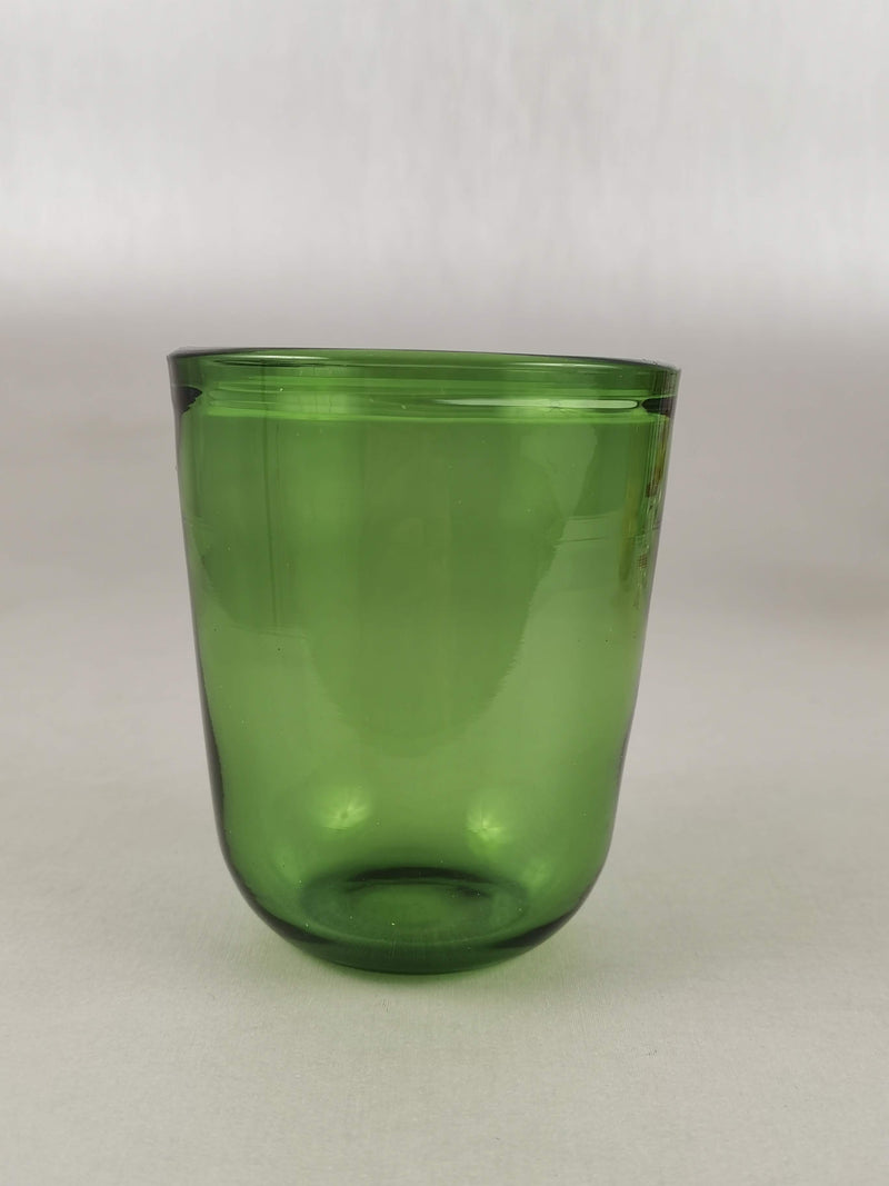 Handmade  Tumbler Glass - Emerald  Alchemy (single glass)