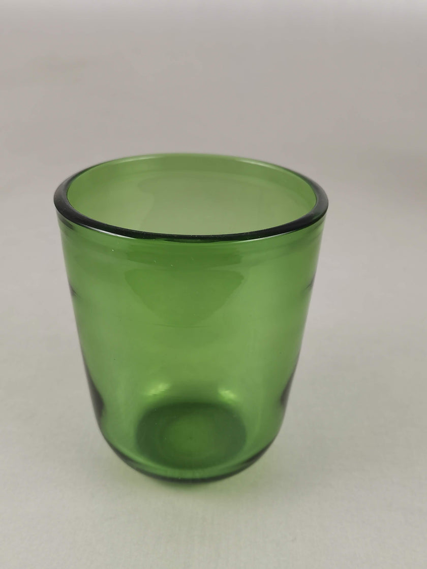 Handmade  Tumbler Glass - Emerald  Alchemy (single glass)