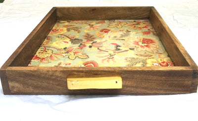 Premium Wood Tray with brass handles - Factoh