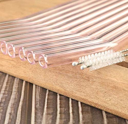 Glass Straws (Set of 6) _ Pink Saphire