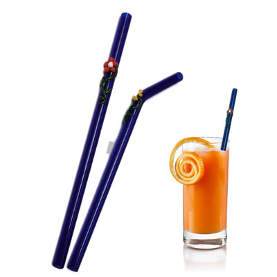 Flora Collection Glass Straws