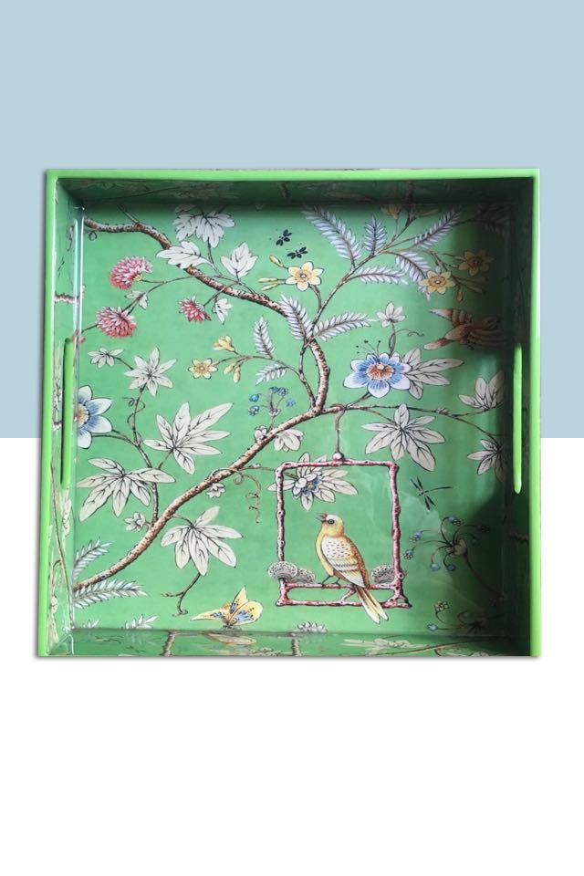 New Bird Green  Tray/ Serving Tray/  Home decor Tray . - Factoh